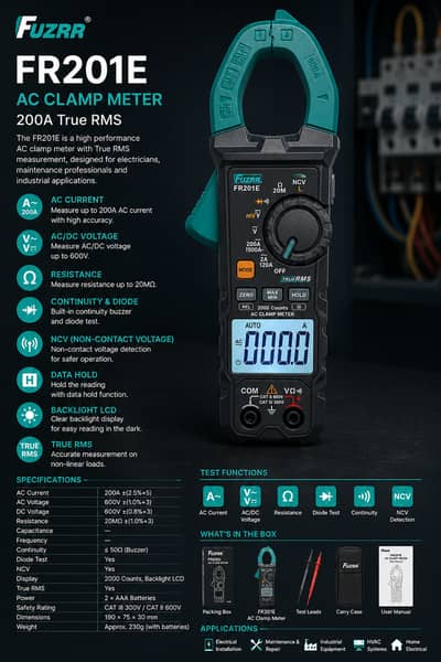 FR201E FUZRR AC CLAMP METER