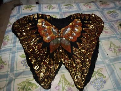 Top Gold Glam Sequin butterfly