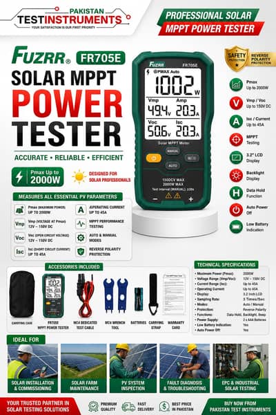 FR705E FUZRR Solar MPPT Power Tester