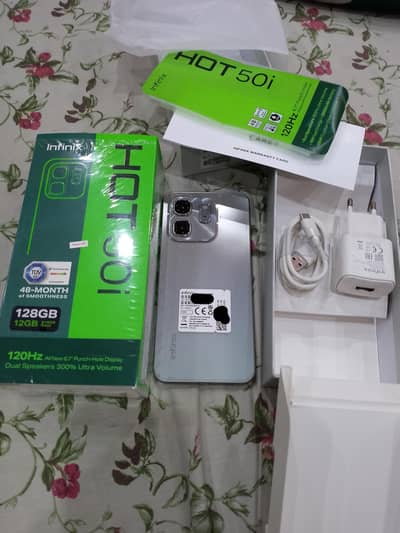 Infinix Hot 50i 6+6/128 gb 10/10 condition original sealed phone 100%