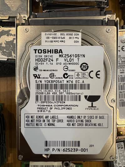 1TB , 256 GB HDD sata, hard drive
