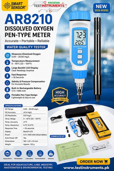 Dissolved Oxygen DO Meter price in pakistan AR8210