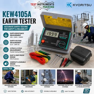 Kyoritsu KEW 4105A Digital Earth Tester | Ground Resistance Tester