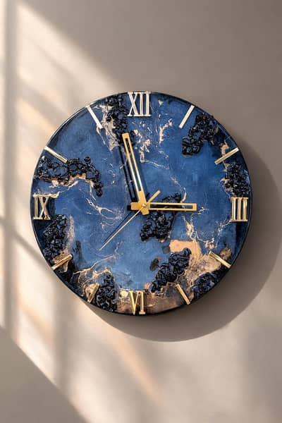 handmade resin wall clock