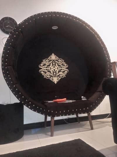 ring sofa with lights and back Curtain