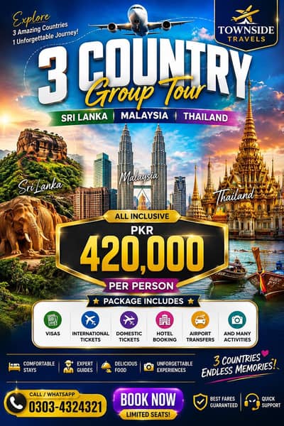 Thailand, Malaysia and Sri Lanka! all tours pakage available best