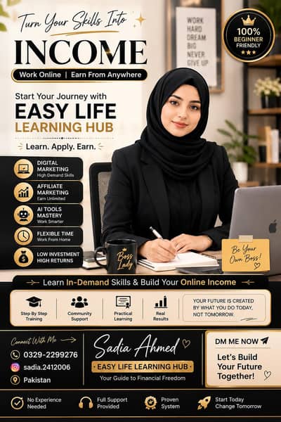 Learn AI & Digital Marketing from Home | Easy Life Learning Hub
