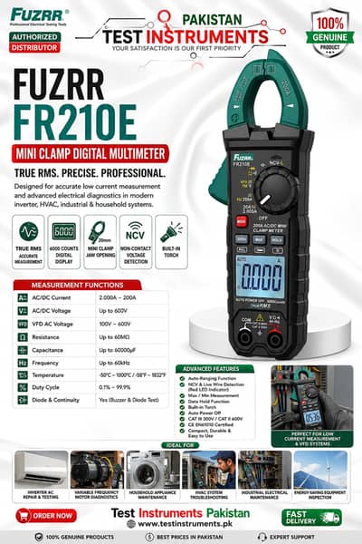 FR210E FUZRR AC/DC Mini Clamp Digital Multimeter