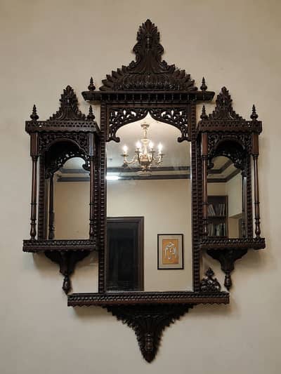 Antique Hand-Carved Wooden mirror frame