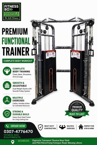 Functional Trainer Commercial Machine|Treadmill |Dumbbells |Home gym