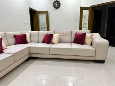 7 Seater L Shape Sofa | Modern Corner Sofa Set | Luxury Living Room Fu