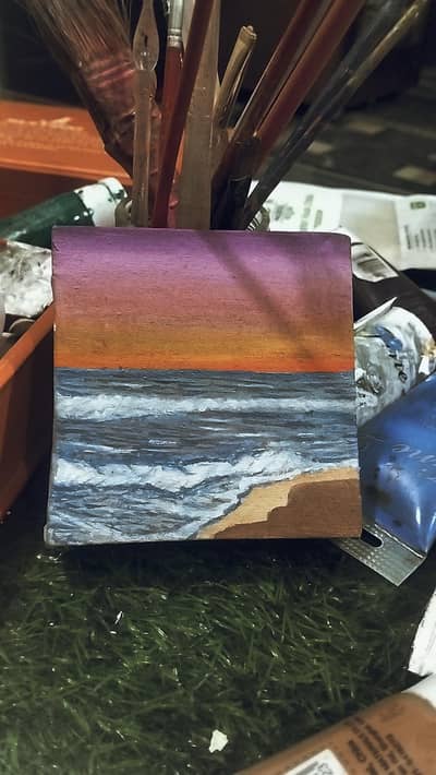 acrylic painting ocean Sea