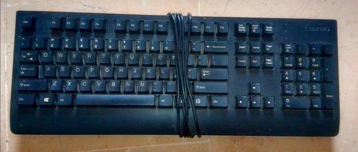 URGENT SALE Lenovo Wired USB Keyboard – Like New, Hardly Used