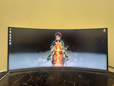 gaming monitor 100hz 34 inch 2k resolution curved monitor borderless