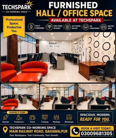 Furnished Hall as Office Space