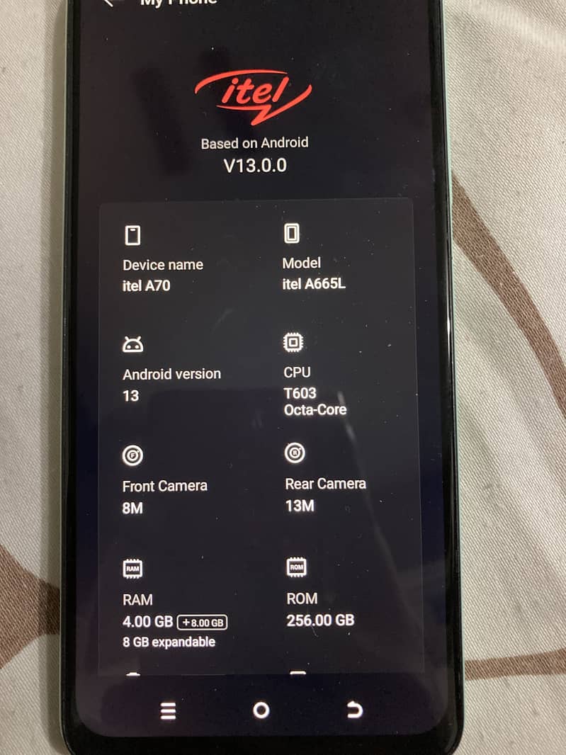 Itel A70 5