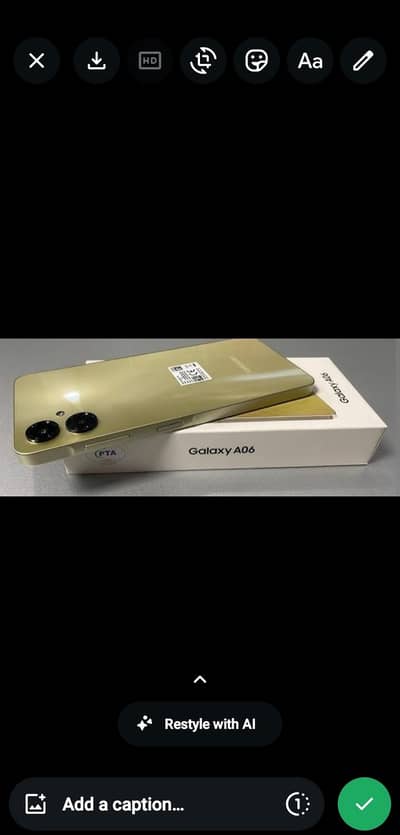 Samsung Mobile A06. a+ condition. 4/128