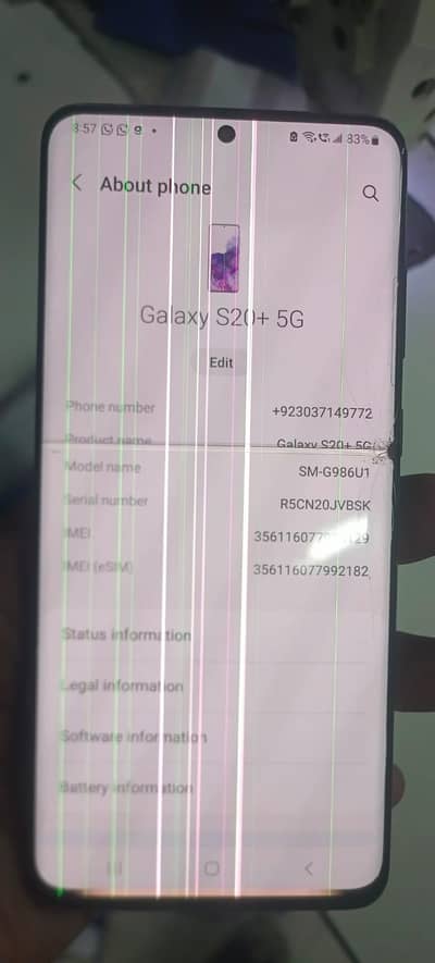Samsung Mobile S20 Plus exchange posable
