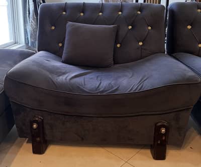 5 seater velvet sofa set