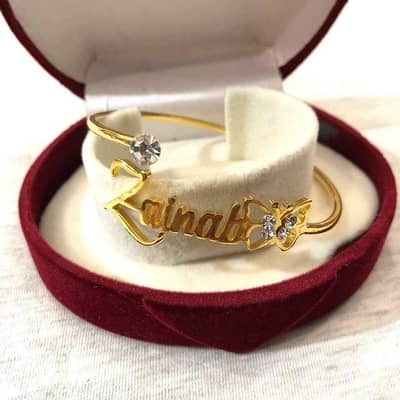 name bracelet bangle goldplated24k