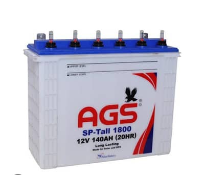 2 12v Ags sp 1800 tall tubular (20 hrs lasting)