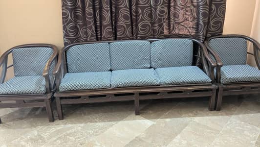 pure wood 5 seaters with cushions