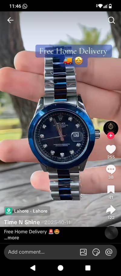 Rolex watch new watch it is a blue tuton watch as u are seeing it