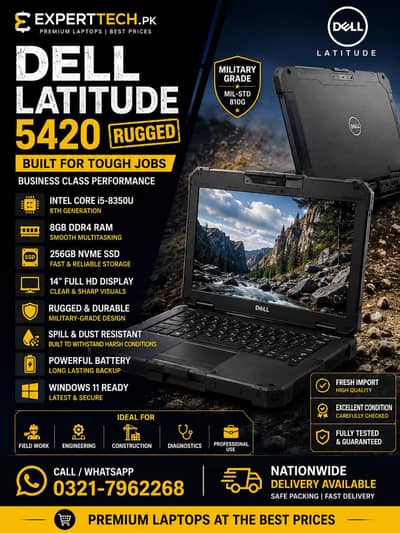 Dell Latitude 5420 Rugged i5 8th gen 8gb ram 256gb nvme fresh import