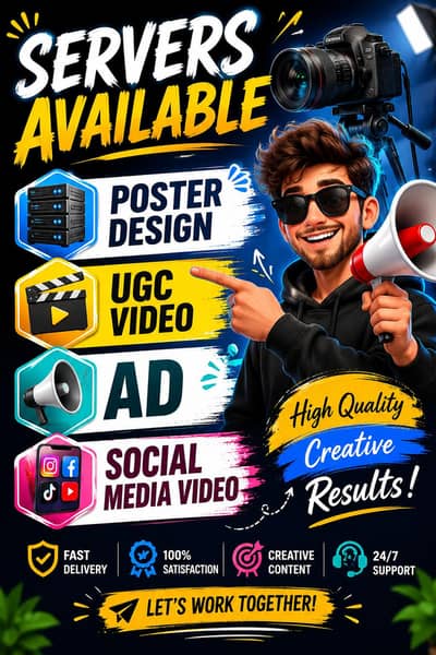 social media| poster| AD| UGC |video service available