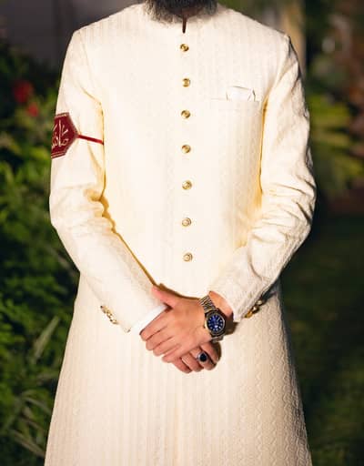 Premium Groom Sherwani with Matching Shoes – Like New