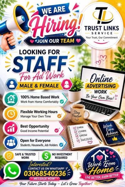 Full time,part time,home based work
