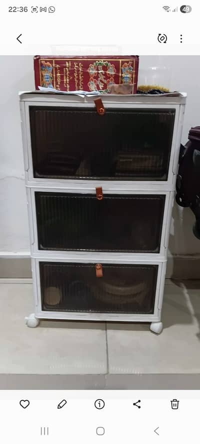 Plastic Cabinet 3 drawer . . . imported