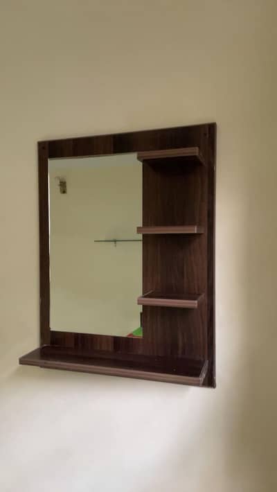 Wall Mounted Dressing Mirror with Shelves