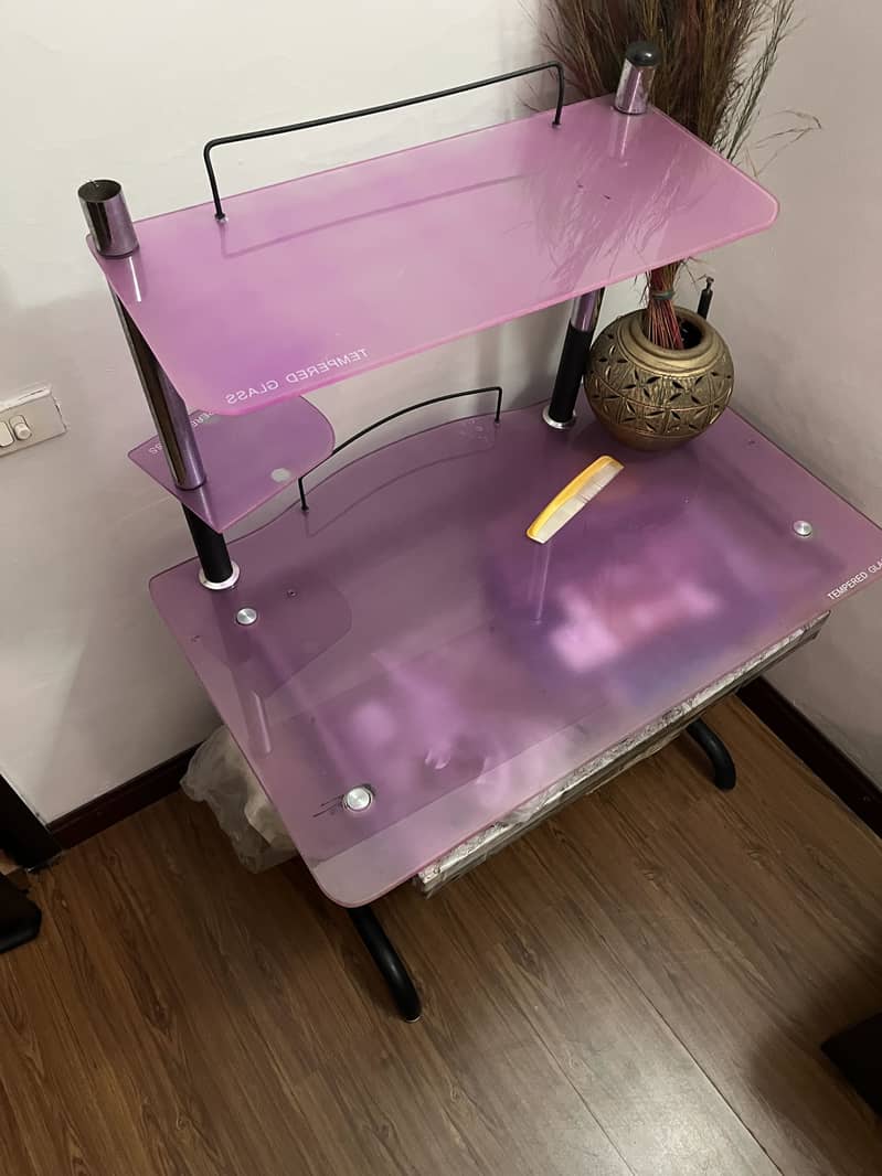 Tempered glass study table 3
