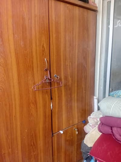 brown wooden wardrobe