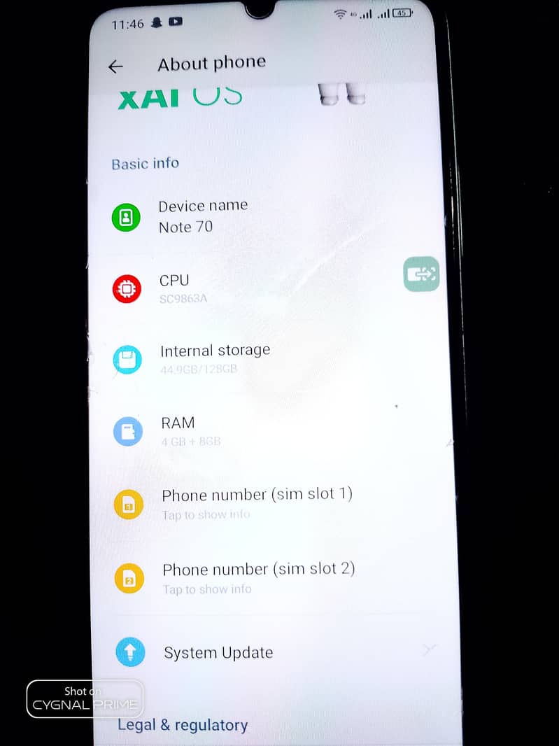 sego note 70 6