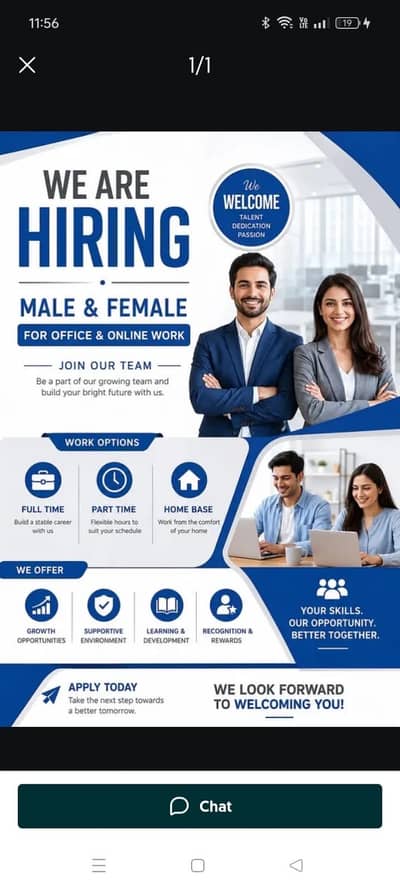 Hiring now on urgent bases!!!