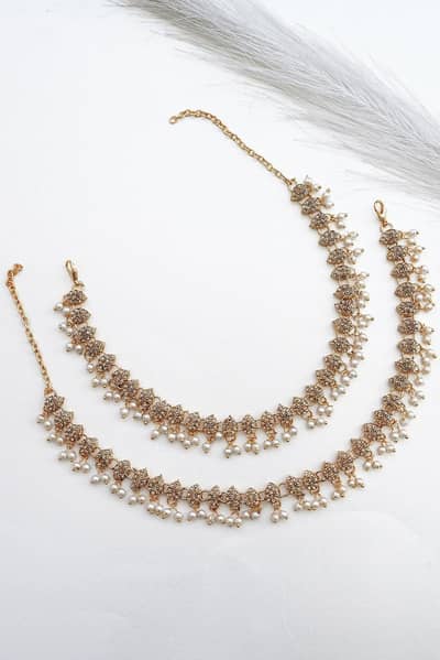 Indian Style Zircons Anklet by RSZEWAR