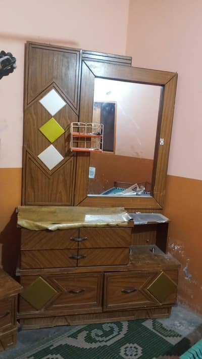 king  size bed with dressing table side tables 2