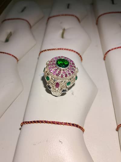 ruby Neelam stone ring