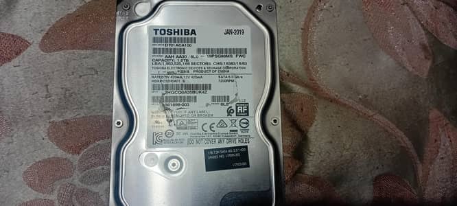 Toshiba Hard drive 1 tb