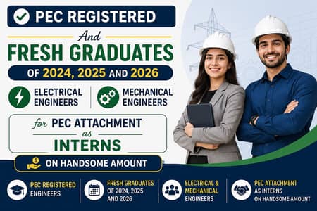 Required Mechanical & Electrical PEC Registered Engineer
