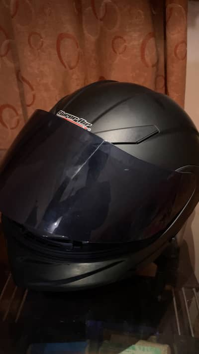 Super Air Helmet SP-912 Matt Black Uplift Dual Visor DOT Approved SP 9