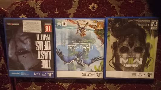 Horizon Forbidden West, COD MWII, The Last Of Us Part II