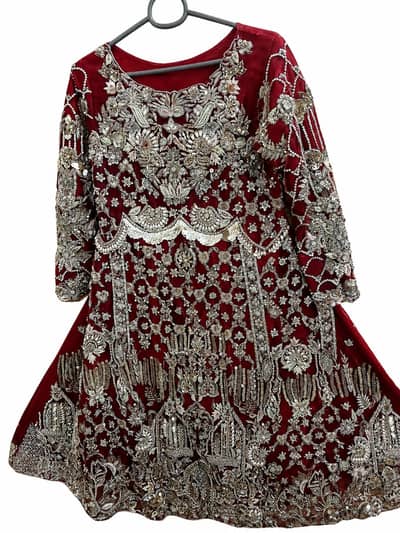 maroon luxury bridal lehnga