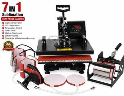 7 in 1 Sublimation Heat Press Machine | T-Shirt, Mug, Cap & Plate Prin