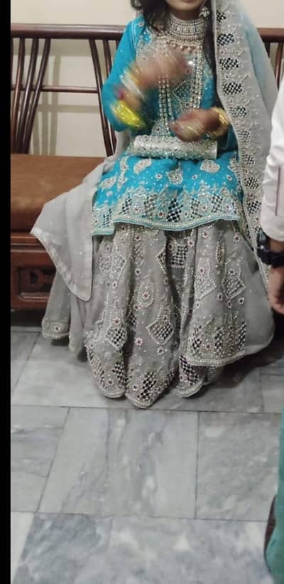 Walima Maxi with Short Frock & Trouser