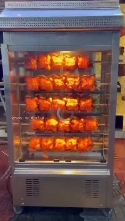 shawaya Grilled Chicken Rotisserie Machine Shawarma Food Setup eq