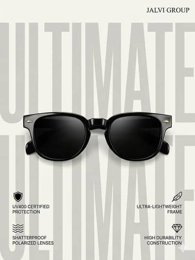 JALVI GROUP Ultimate Sunglasses | UV400 Polarized Black