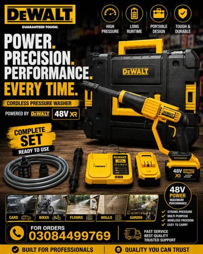 Top loader - Cordless Washer - double batteries DeWalt cordless washer
